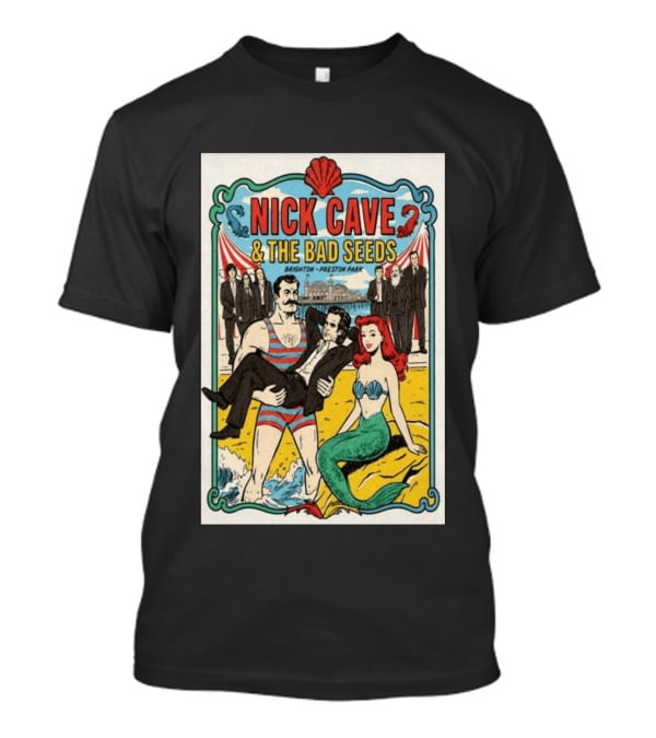 Nick Cave And The Bad Seeds Brighton Preston Park Mermaid T-Shirt