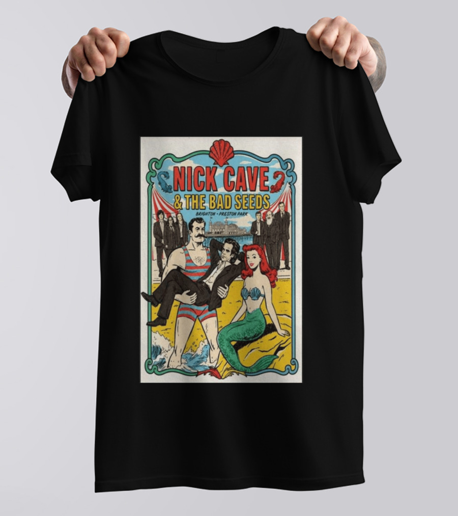 Nick Cave And The Bad Seeds Brighton Preston Park Mermaid T-Shirt