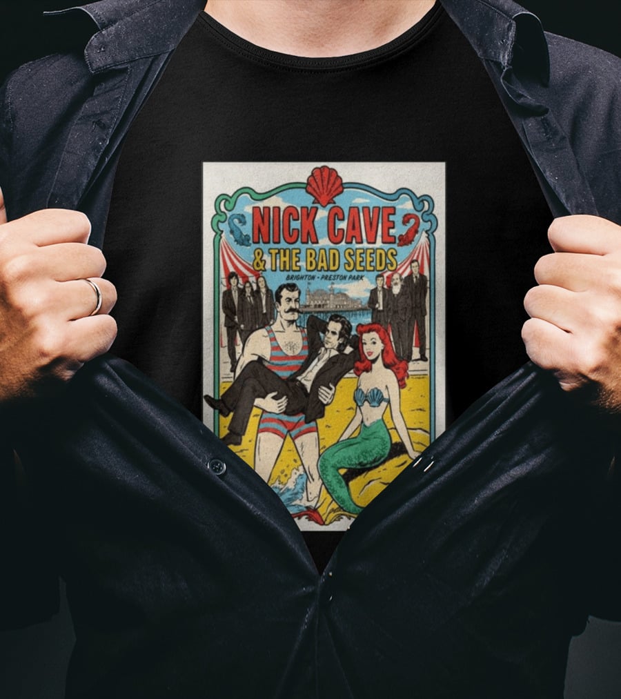 Nick Cave And The Bad Seeds Brighton Preston Park Mermaid T-Shirt