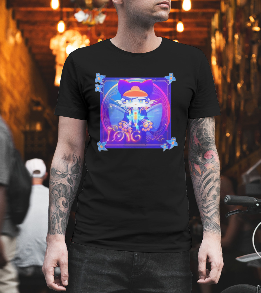 So Long YonKaGor Vibrant Anime Cat With Butterfly Aura T-Shirt