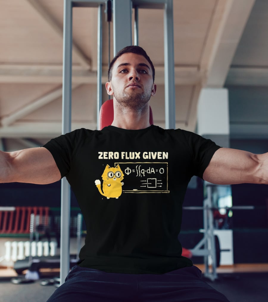 Zero Flux Given Cat Funny Physics Math Science T-Shirt