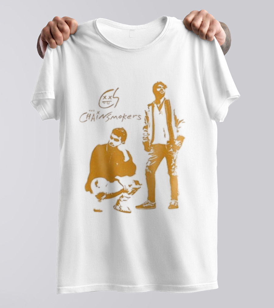 The Chainsmokers Tour Silhouette Band Icon Sketch T-Shirt
