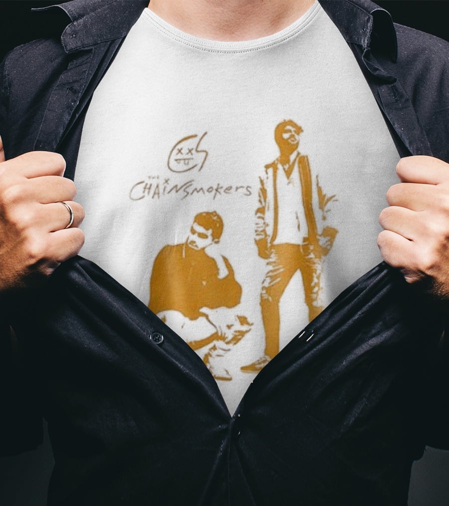 The Chainsmokers Tour Silhouette Band Icon Sketch T-Shirt