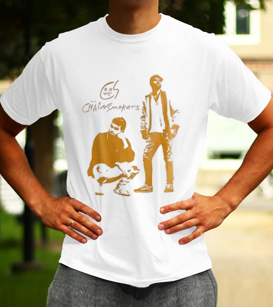The Chainsmokers Tour Silhouette Band Icon Sketch T-Shirt
