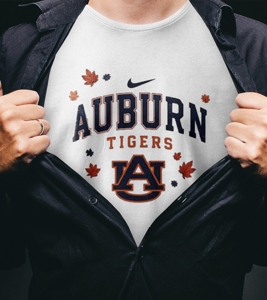 Auburn Tigers Nike Fall Leaves University Spirit T-Shirt