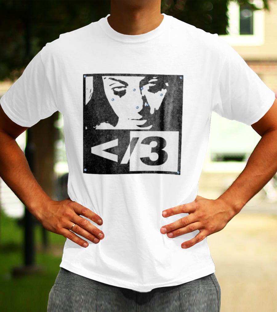 Destroy Lonely Store Piercing Face Black White <3 T-Shirt