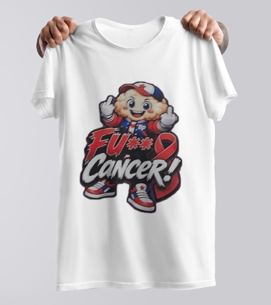 Fu Cancer BP Kid With Awareness Ribbon Support T-Shirt