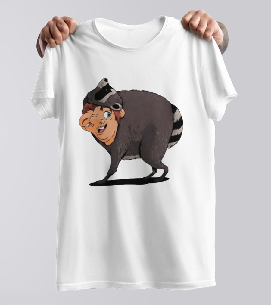 Raccoon Boy Animal Costume Quirky T-Shirt