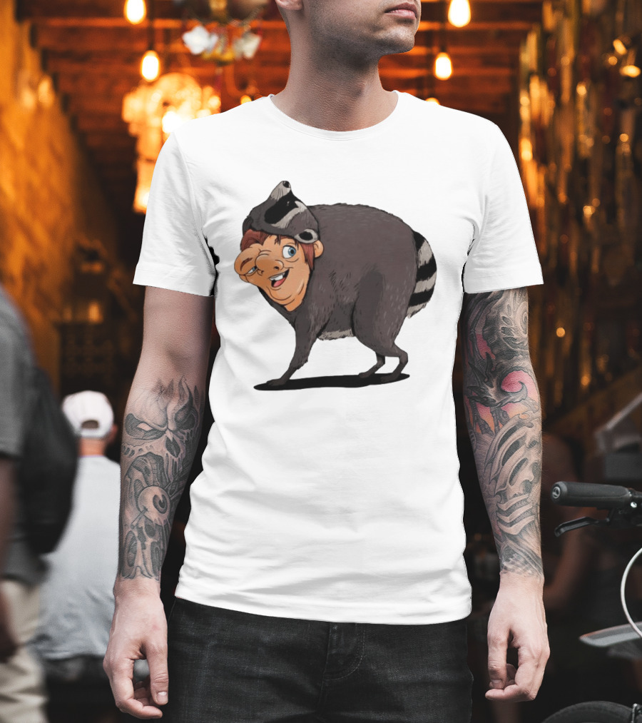 Raccoon Boy Animal Costume Quirky T-Shirt
