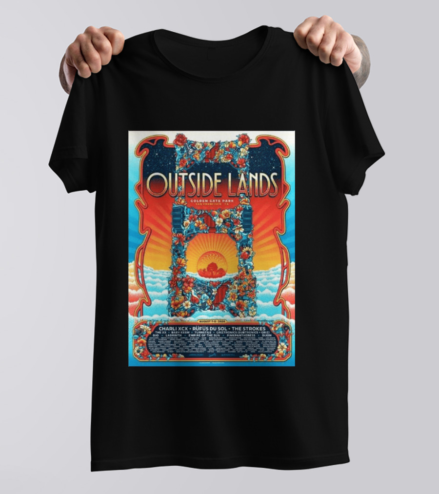 Babymetal LuckyFes'26 Quick Dry 8 Outside Lands Golden Gate Park August 11 To 13 2023 Charli XCX Rufus Du Sol The Strokes T-Shirt