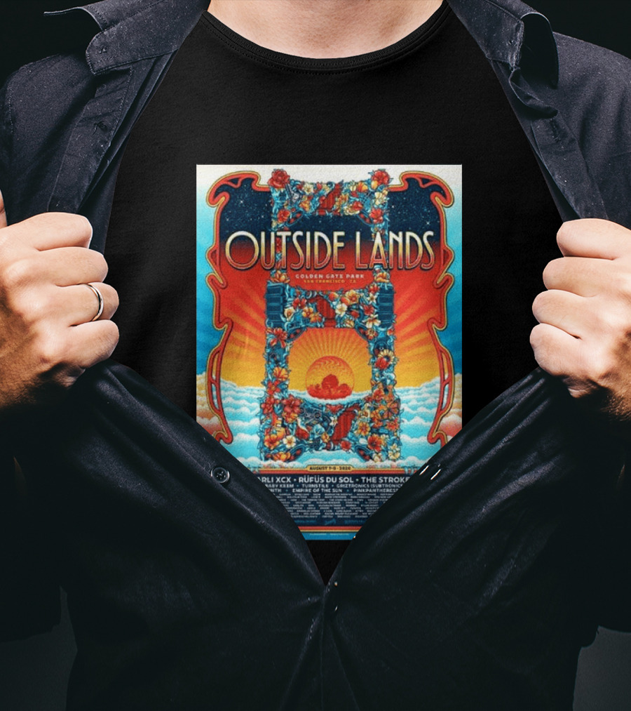 Babymetal LuckyFes'26 Quick Dry 8 Outside Lands Golden Gate Park August 11 To 13 2023 Charli XCX Rufus Du Sol The Strokes T-Shirt