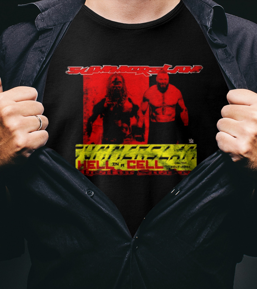 SummerSlam Hell In A Cell Brock Lesnar Oba Femi Cheatin Snakez T-Shirt