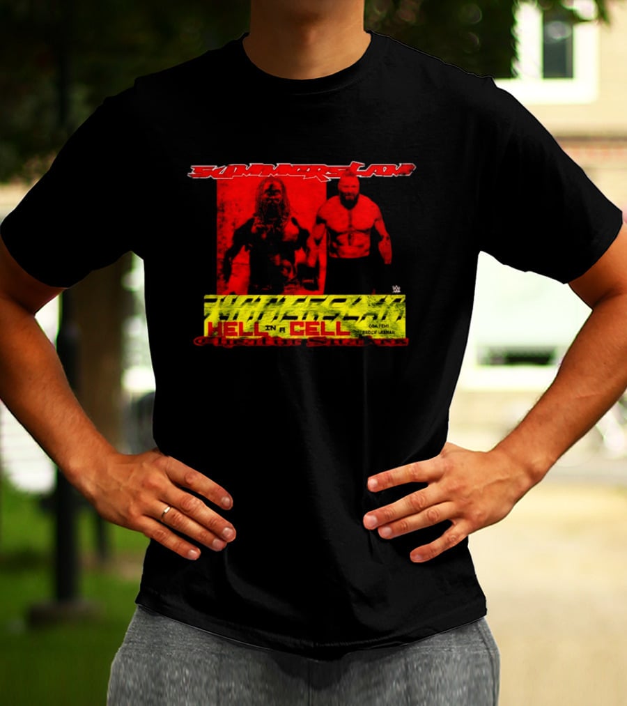 SummerSlam Hell In A Cell Brock Lesnar Oba Femi Cheatin Snakez T-Shirt