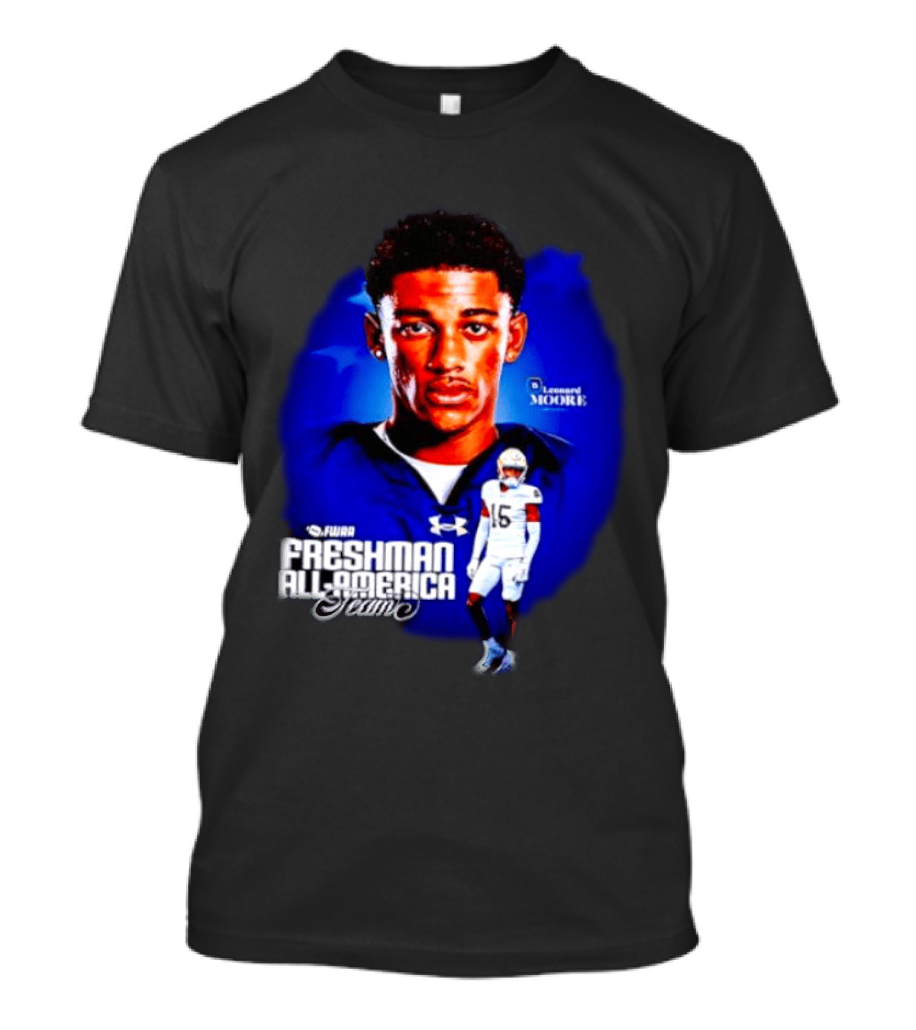 Leonard Moore Notre Dame Football FWAA Freshman All America Team Under Armour T-Shirt
