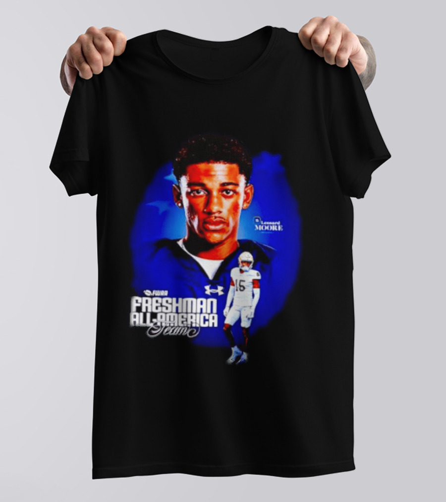 Leonard Moore Notre Dame Football FWAA Freshman All America Team Under Armour T-Shirt