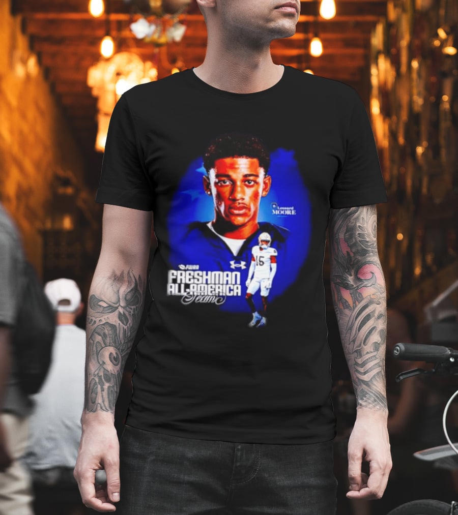 Leonard Moore Notre Dame Football FWAA Freshman All America Team Under Armour T-Shirt