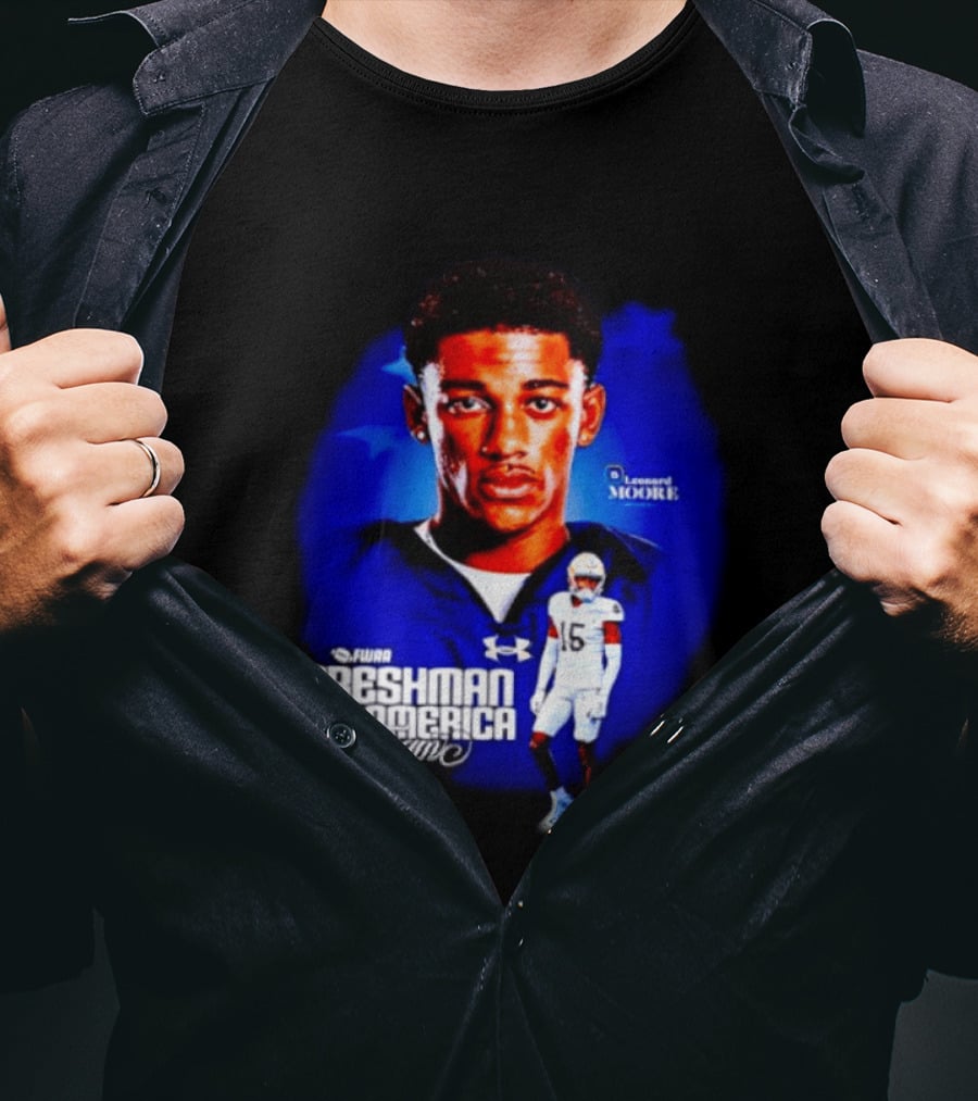 Leonard Moore Notre Dame Football FWAA Freshman All America Team Under Armour T-Shirt