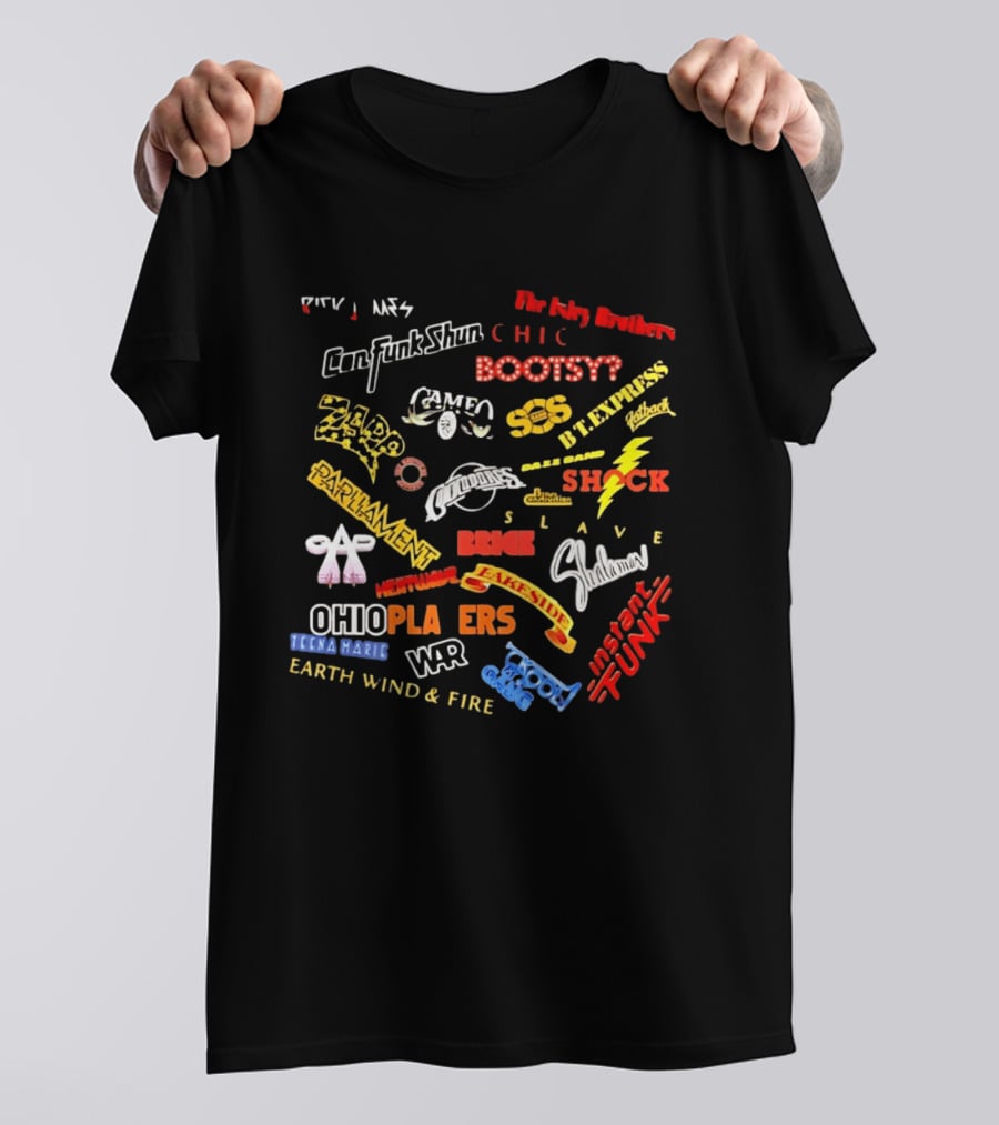 Funk Soul Music Legends R And B Bands Parliament Earth Wind Fire Bootsy Collins Isley Brothers T-Shirt