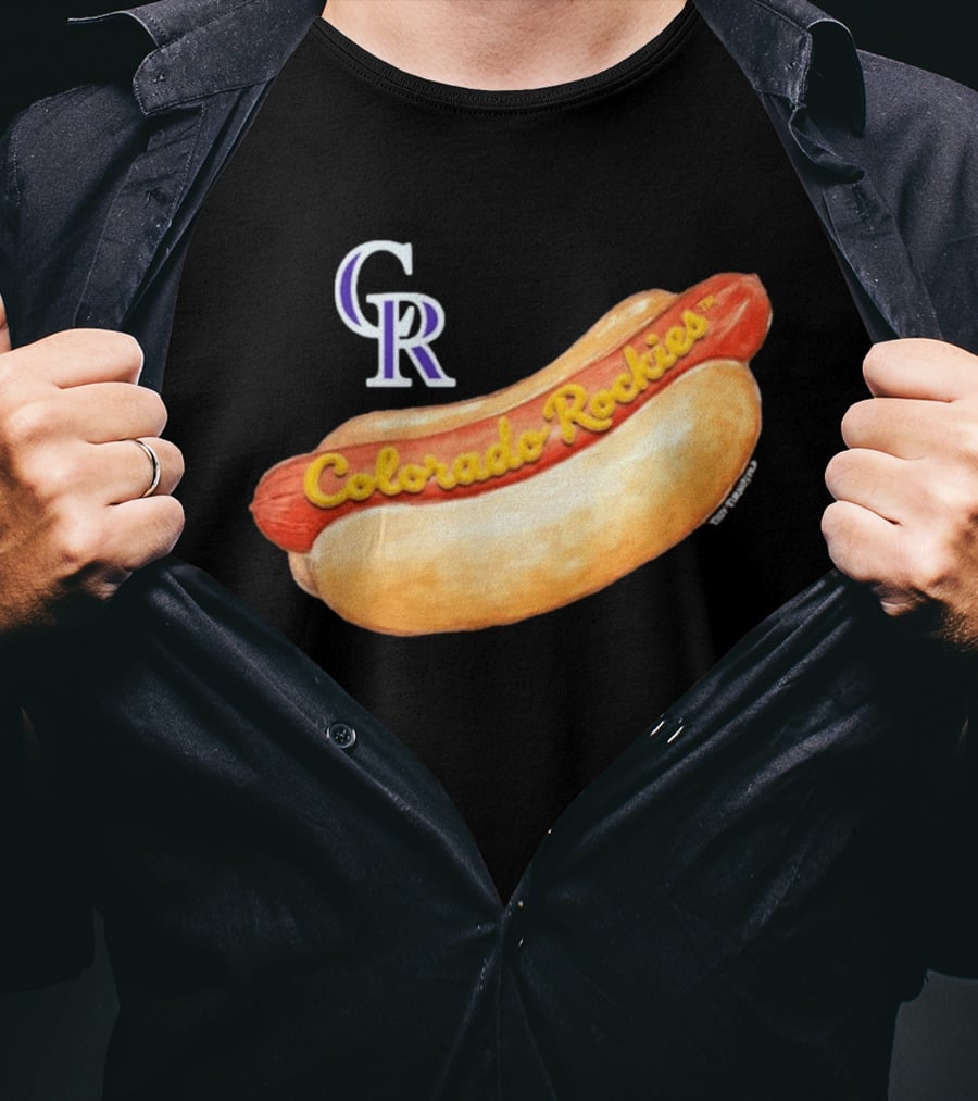 Colorado Rockies Hot Dog Tiny Turnip Women's T-Shirt