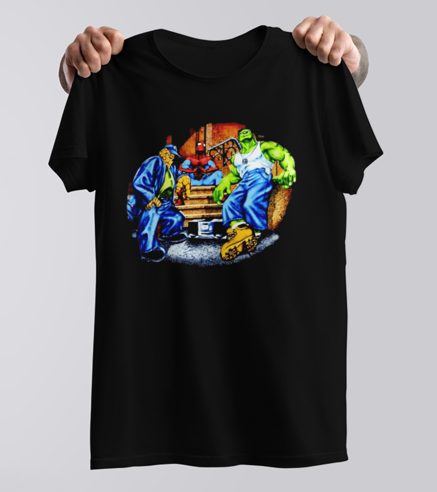 Marvel The Thing Spider Man Hulk Hip Hop T-Shirt