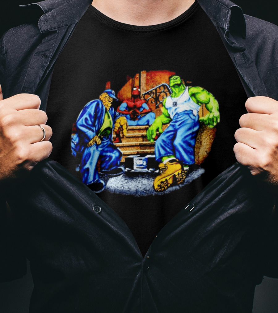 Marvel The Thing Spider Man Hulk Hip Hop T-Shirt