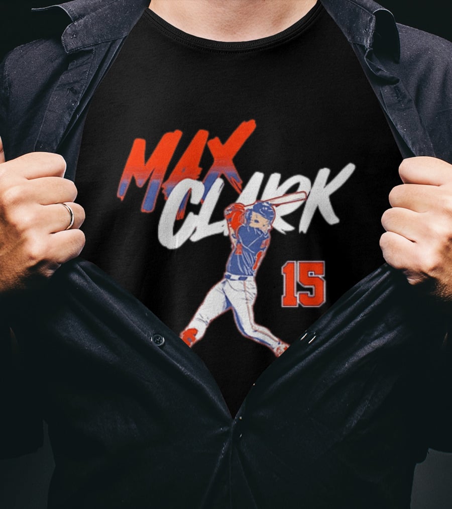 Max Clark Detroit Tigers 15 Baseball Player Hitting Action T-Shirt