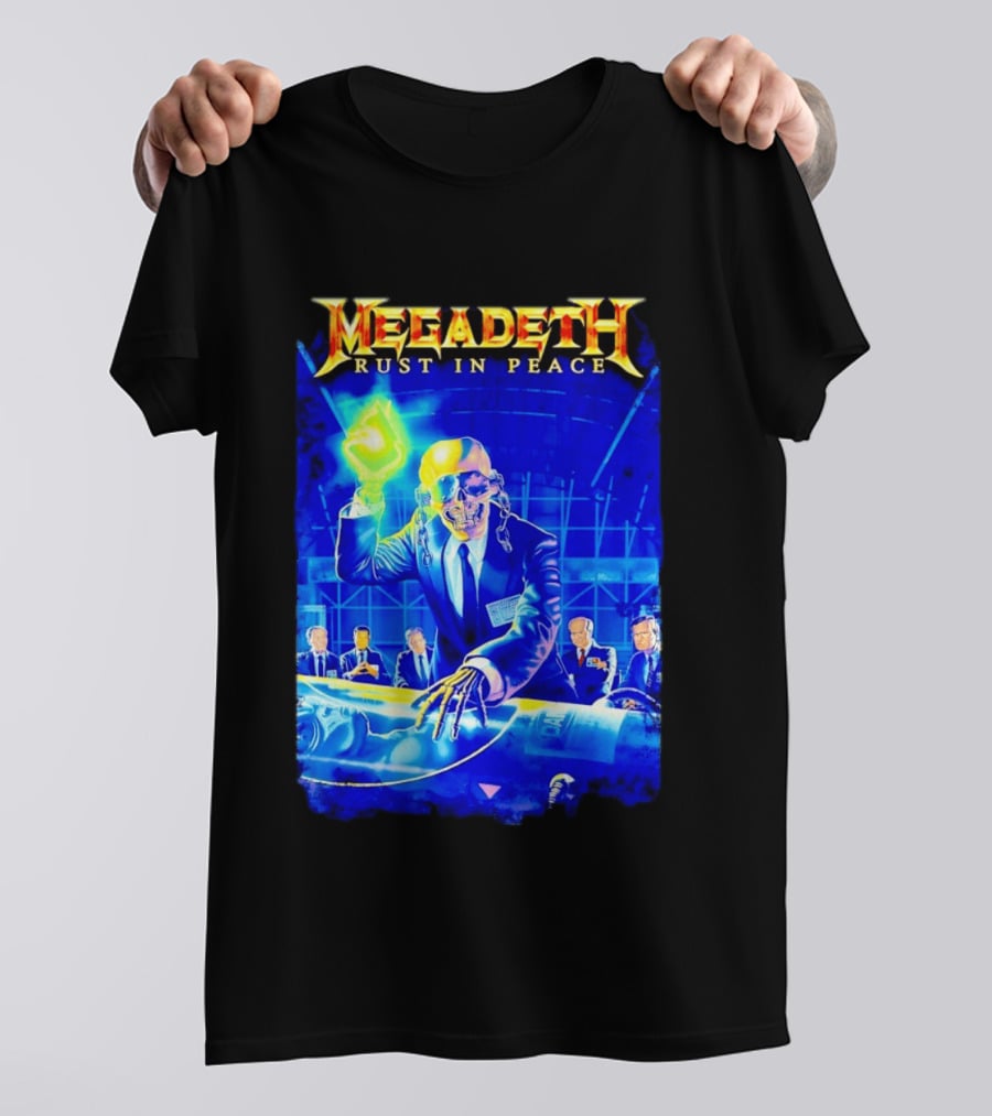 Megadeth Rust In Peace Vic Rattlehead Thrash Metal Classic Album T-Shirt