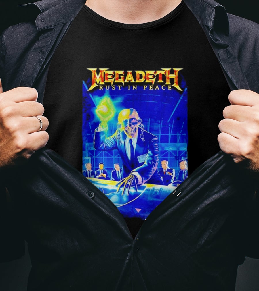 Megadeth Rust In Peace Vic Rattlehead Thrash Metal Classic Album T-Shirt