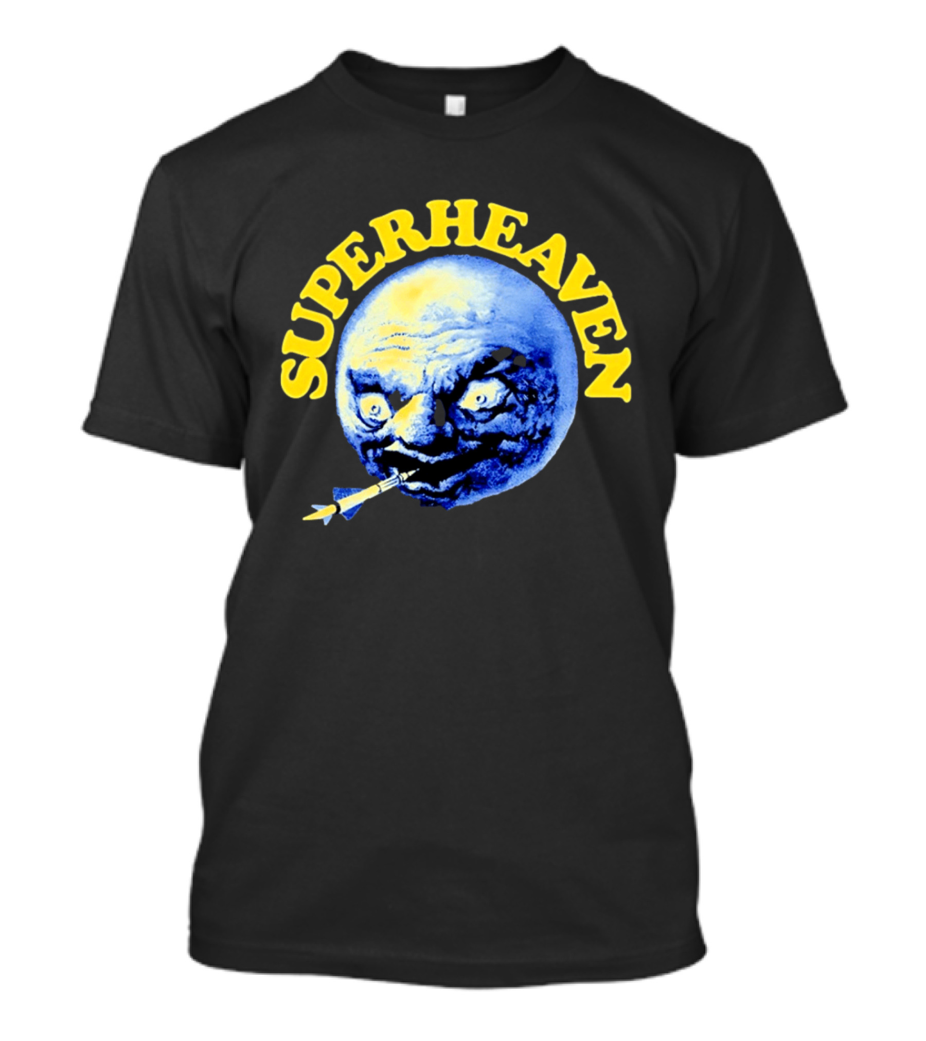 Superheaven Moon Rocket Alternative Rock Moon Face T-Shirt