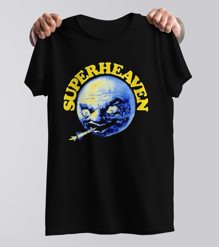 Superheaven Moon Rocket Alternative Rock Moon Face T-Shirt