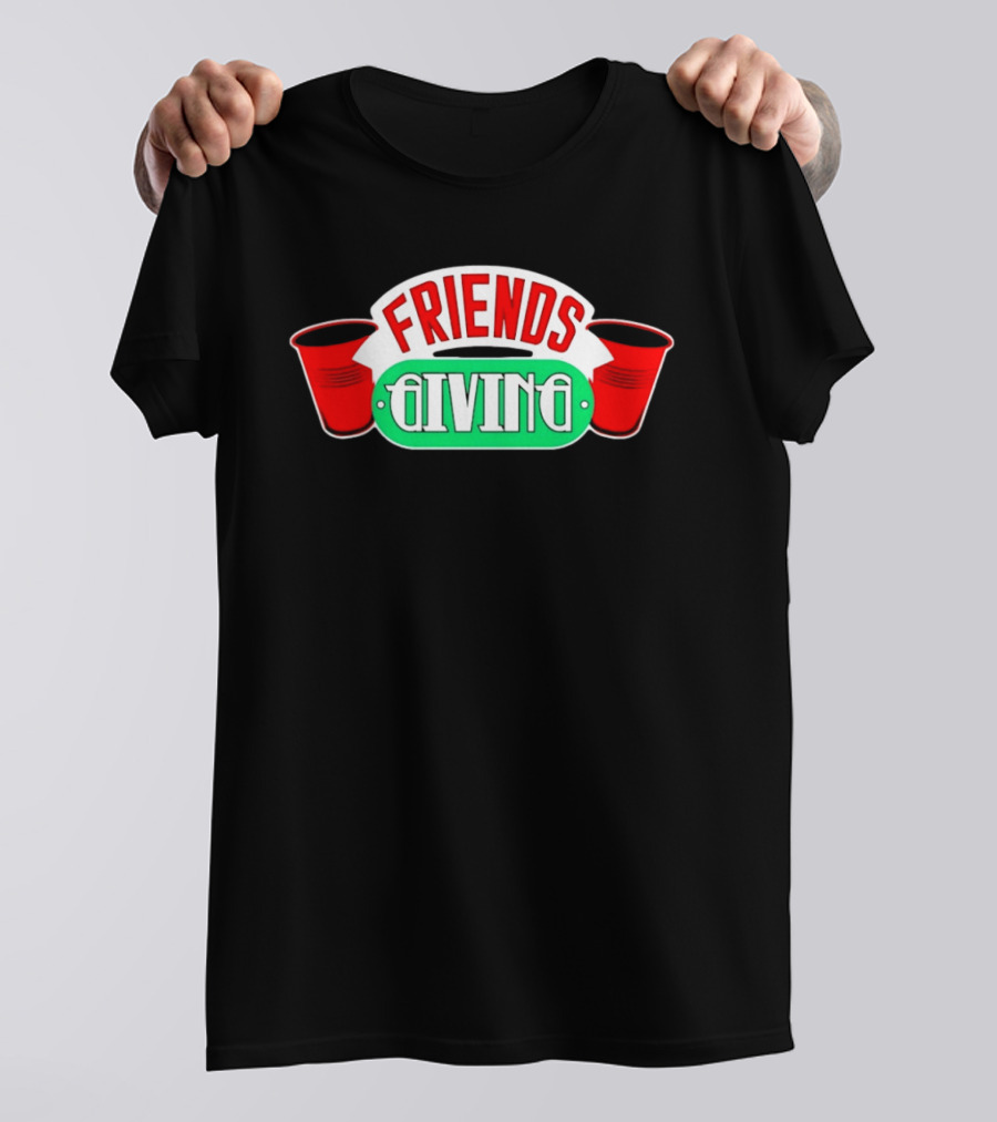 Friends Giving Red Solo Cup Party Thanksgiving Celebration T-Shirt