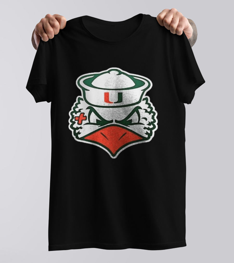 Miami Hurricanes Sebastian The Ibis Mascot U T-Shirt