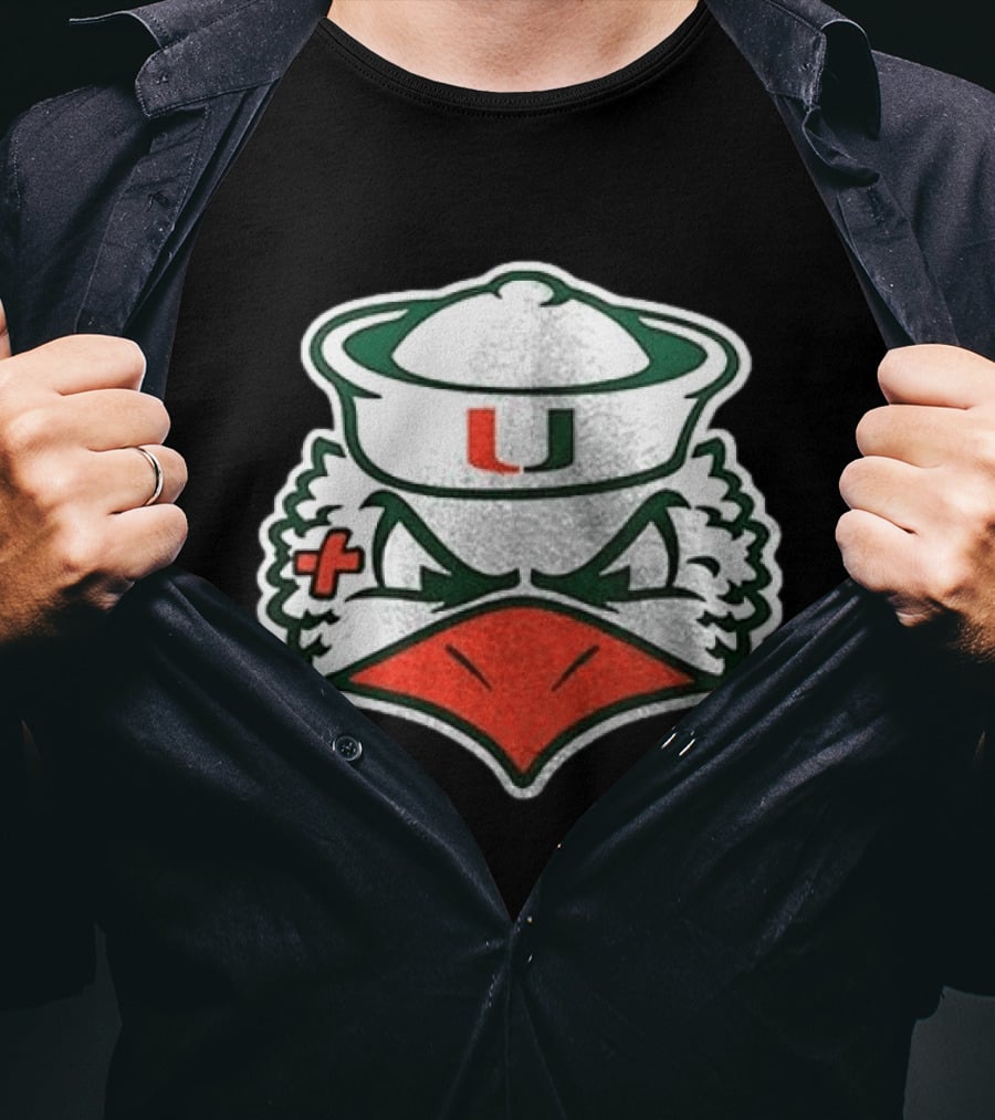 Miami Hurricanes Sebastian The Ibis Mascot U T-Shirt
