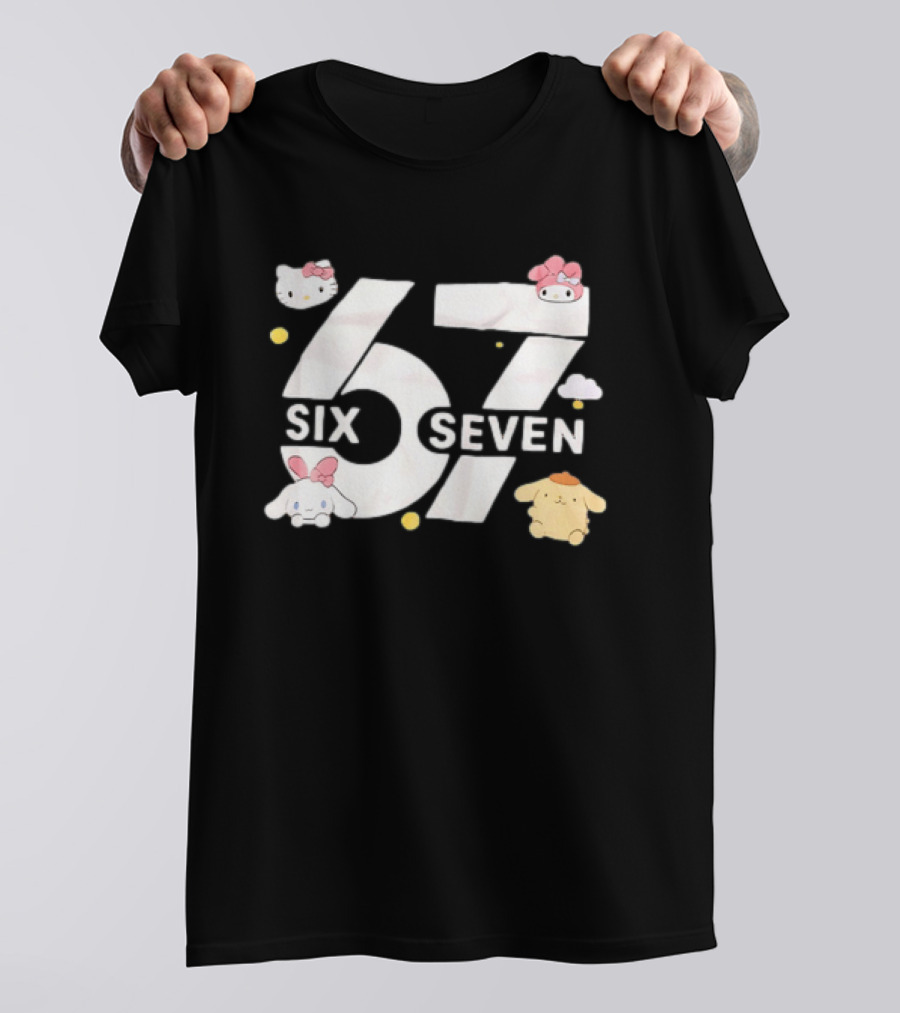 Hello Kitty Friends Sanrio Six Seven Characters T-Shirt