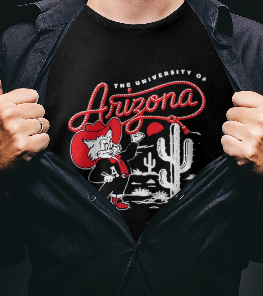 The University Of Arizona Wildcats Cowboy Cactus Scene T-Shirt