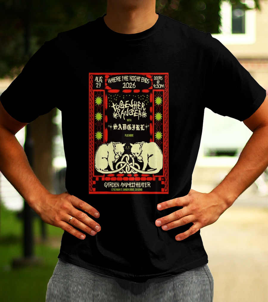 Together Sanguis Garden Amphitheater Concert August 29 2026 Featuring Sadgirl Where The Night Ends T-Shirt