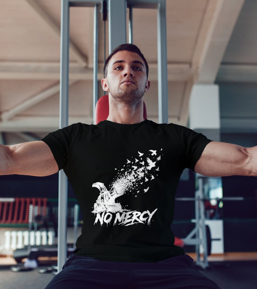 No Mercy Wood Chipper Bird Shredder T-Shirt