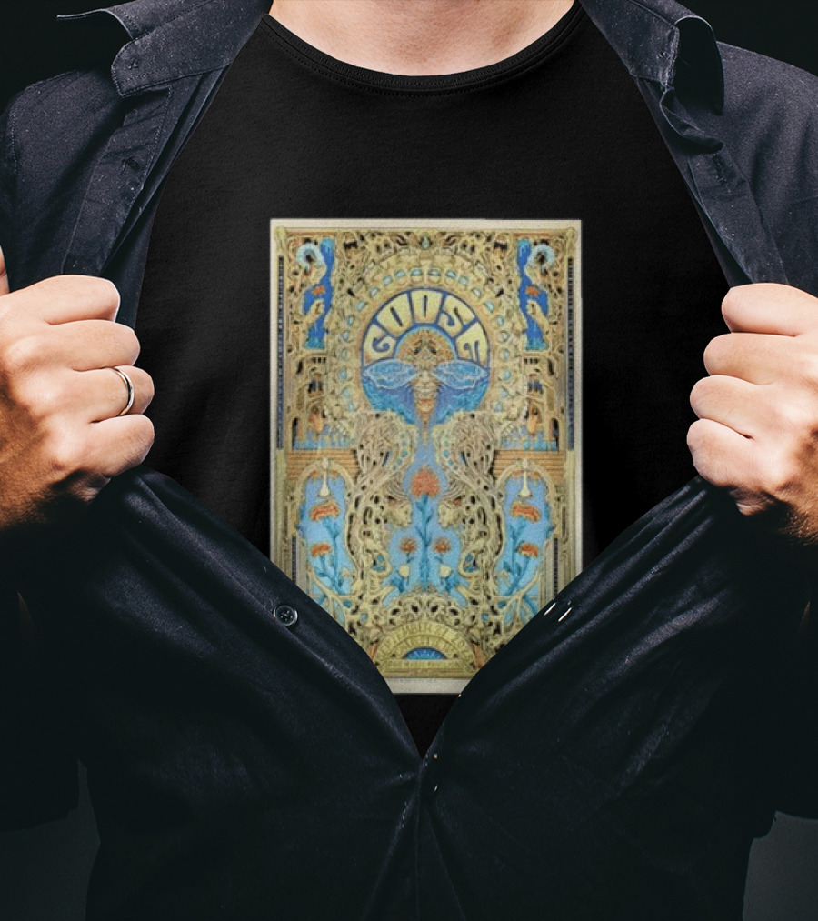 Goose September 27th 2025 PNC Music Pavilion Charlotte NC Tour Art Deco T-Shirt