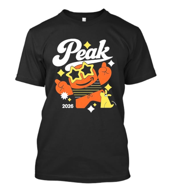Peak 2026 Star Sunglasses Cartoon T-Shirt