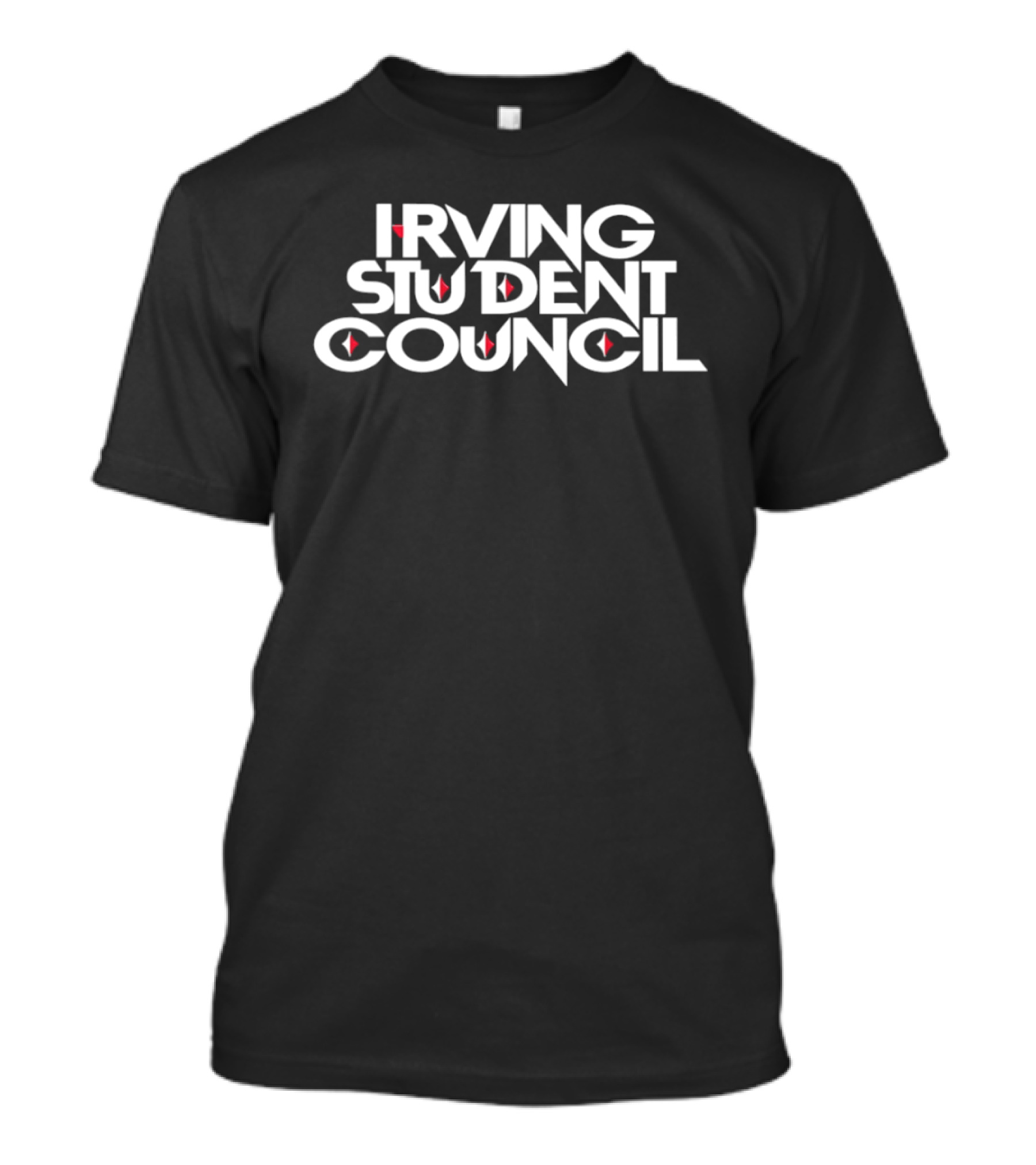 Irving Student Council Text With Red Diamond Accents T-Shirt