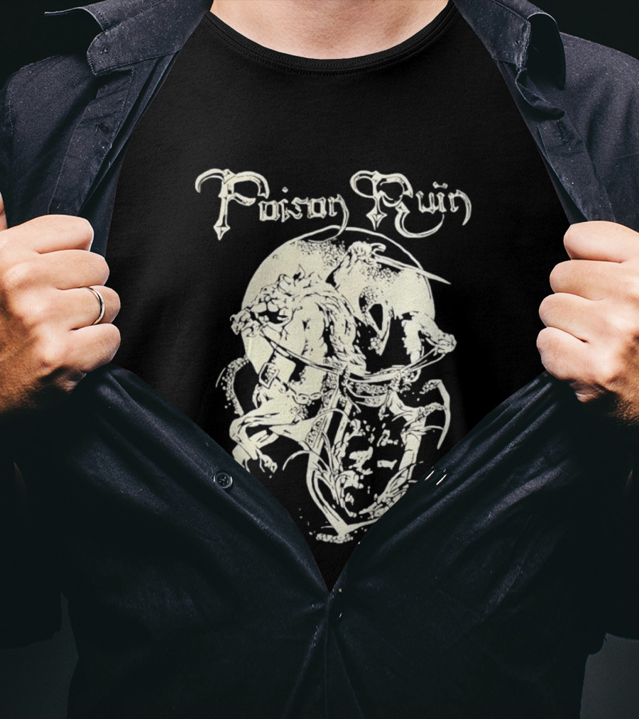 Poison Ruin Knight On Horseback Dungeon Synth Band T-Shirt
