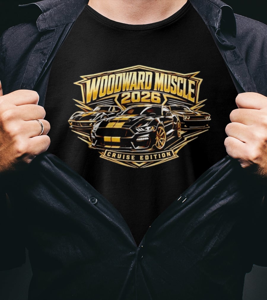 Woodward Muscle 2026 Cruise Edition Classic Car Collection T-Shirt
