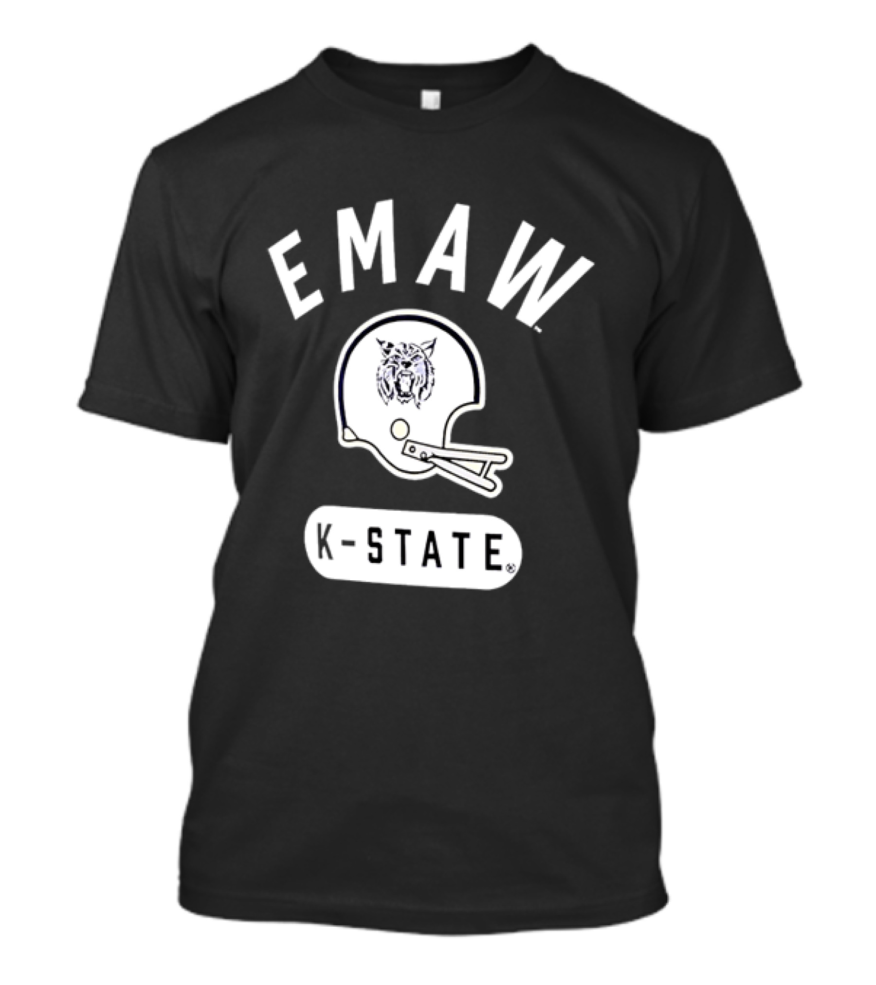 EMAW K State Wildcats Football Helmet Kansas State University T-Shirt