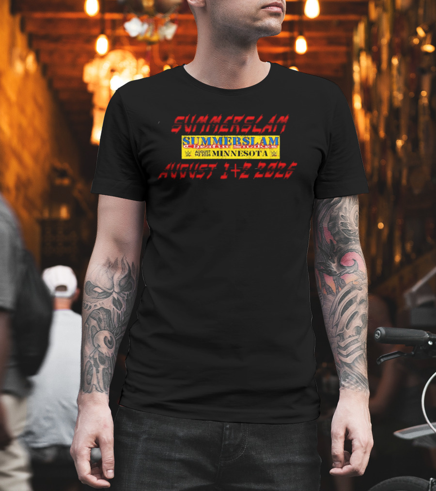 WWE SummerSlam Cattle Stakes Minnesota August 1 2 2026 T-Shirt