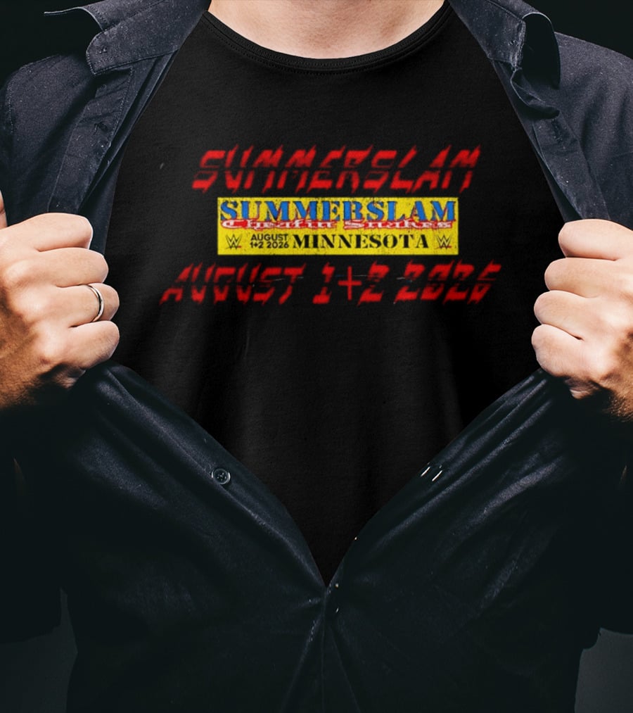WWE SummerSlam Cattle Stakes Minnesota August 1 2 2026 T-Shirt