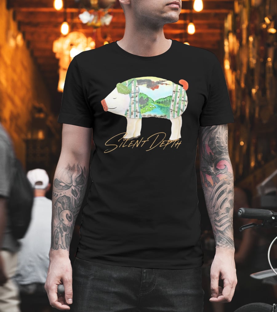 Silent Depth Pig Landscape Nature T-Shirt