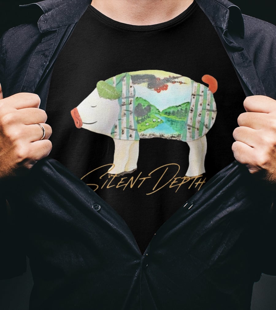 Silent Depth Pig Landscape Nature T-Shirt