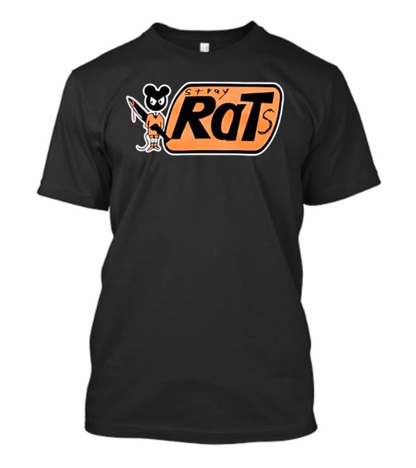 Stray Rats Bold Lettering With Cartoon T-Shirt