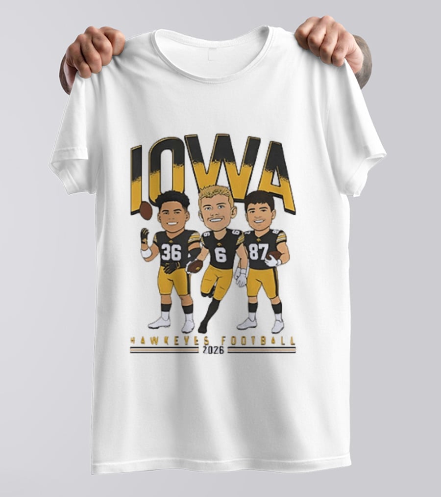Iowa Hawkeyes Football 2026 Players 36 6 87 Team Spirit T-Shirt
