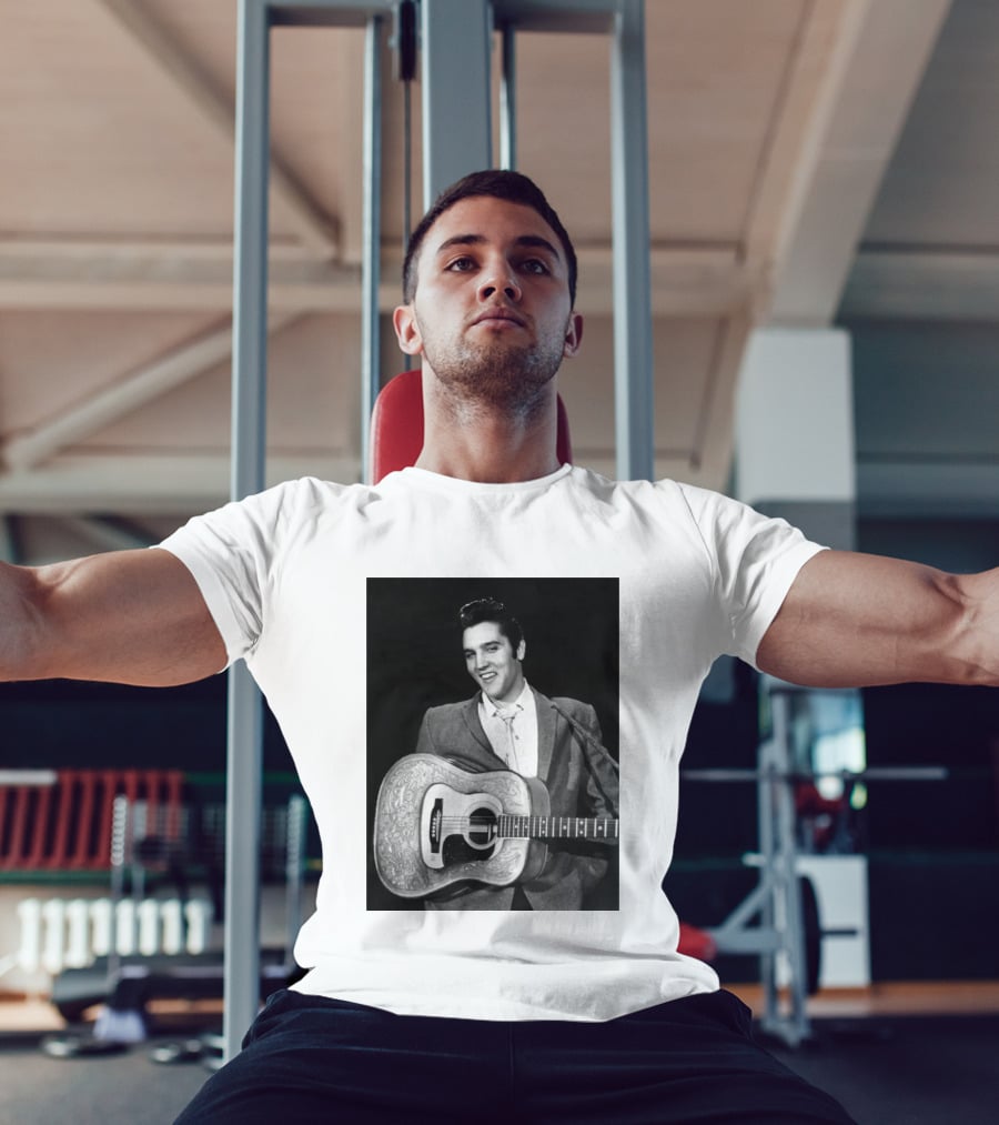 Elvis Presley Rock And Roll Iconic 1956 Style With Guitar T-Shirt
